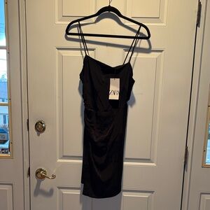Zara Sleek Black Mini Dress